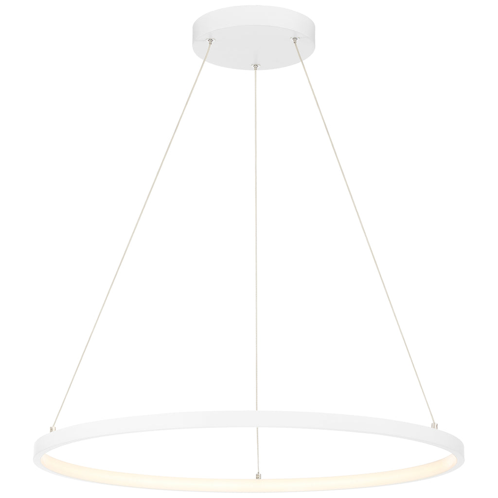 Anello Dual Voltage LED Pendant, Matte White / 31.5"