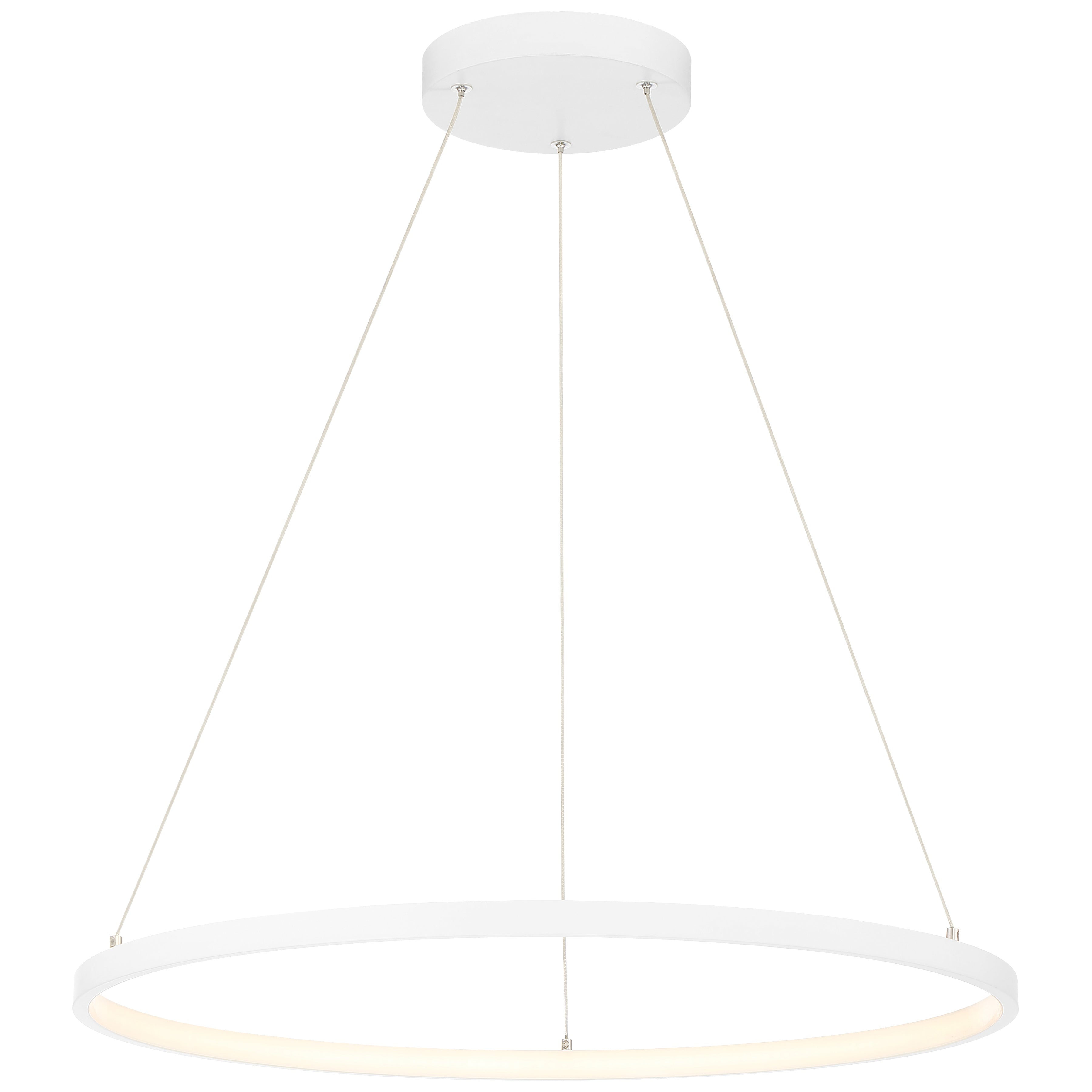 Anello Dual Voltage LED Pendant, Matte White / 31.5"
