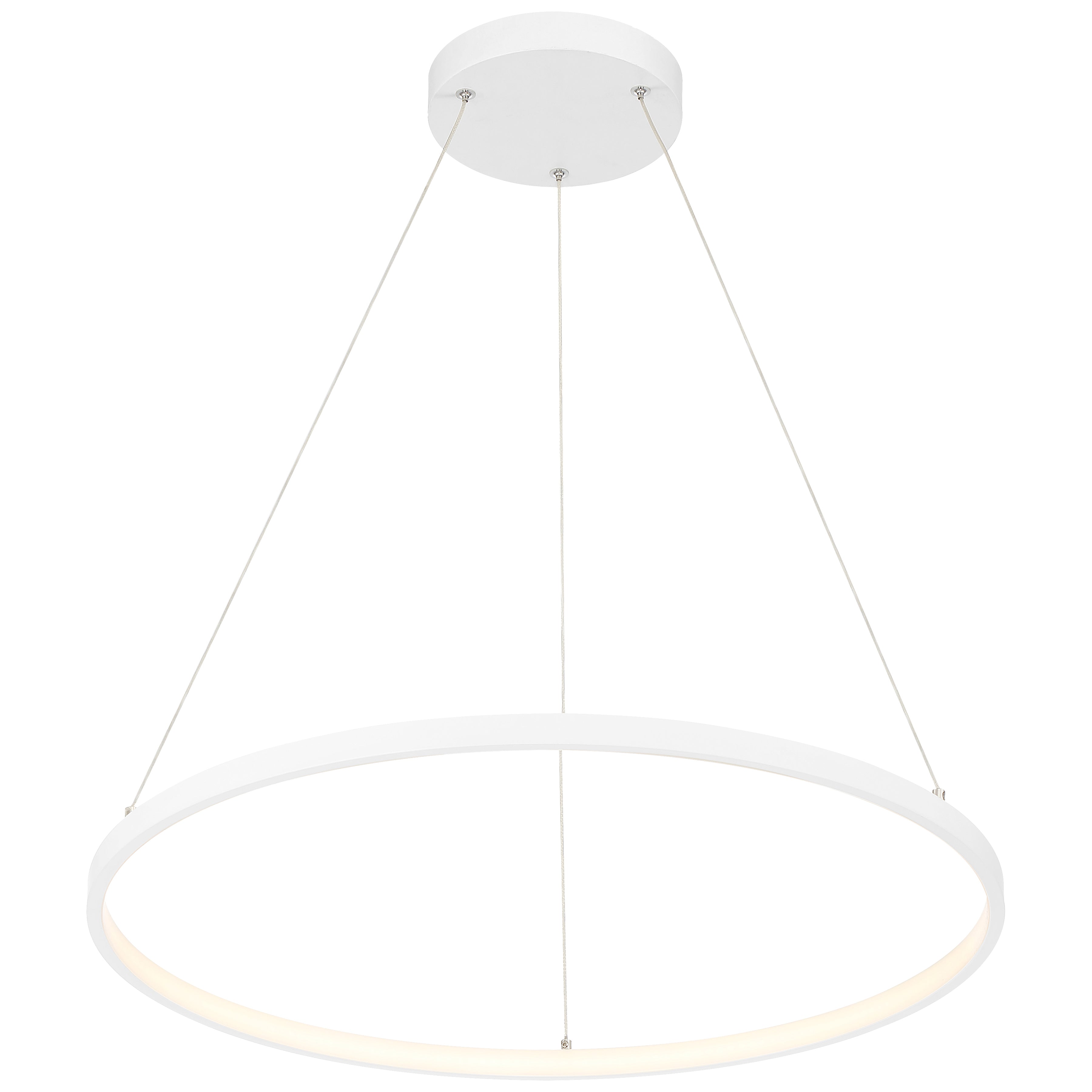 Anello Dual Voltage LED Pendant, Matte White / 31.5"