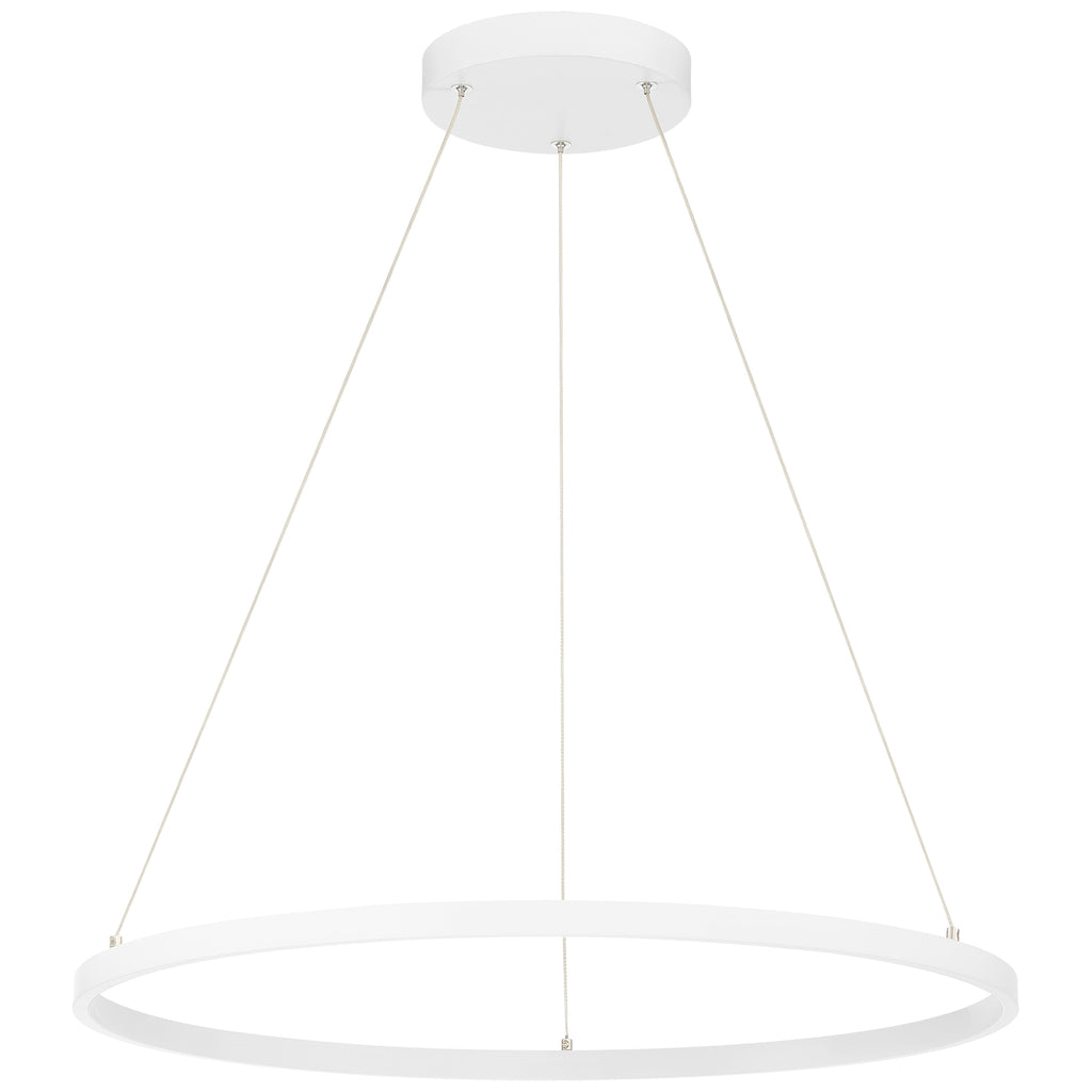Anello Dual Voltage LED Pendant, Matte White / 31.5"