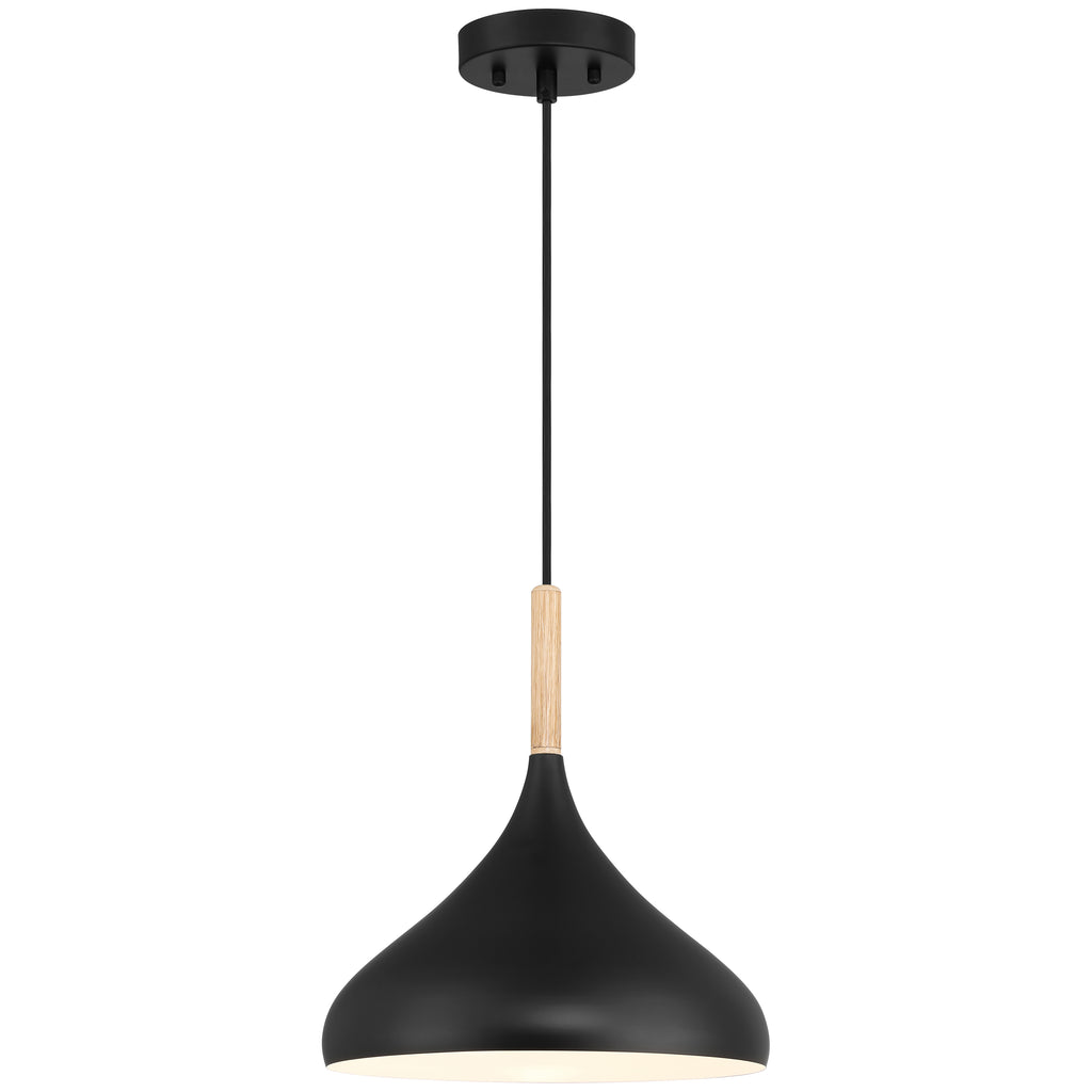 Olivia 1 Light Pendant, Black