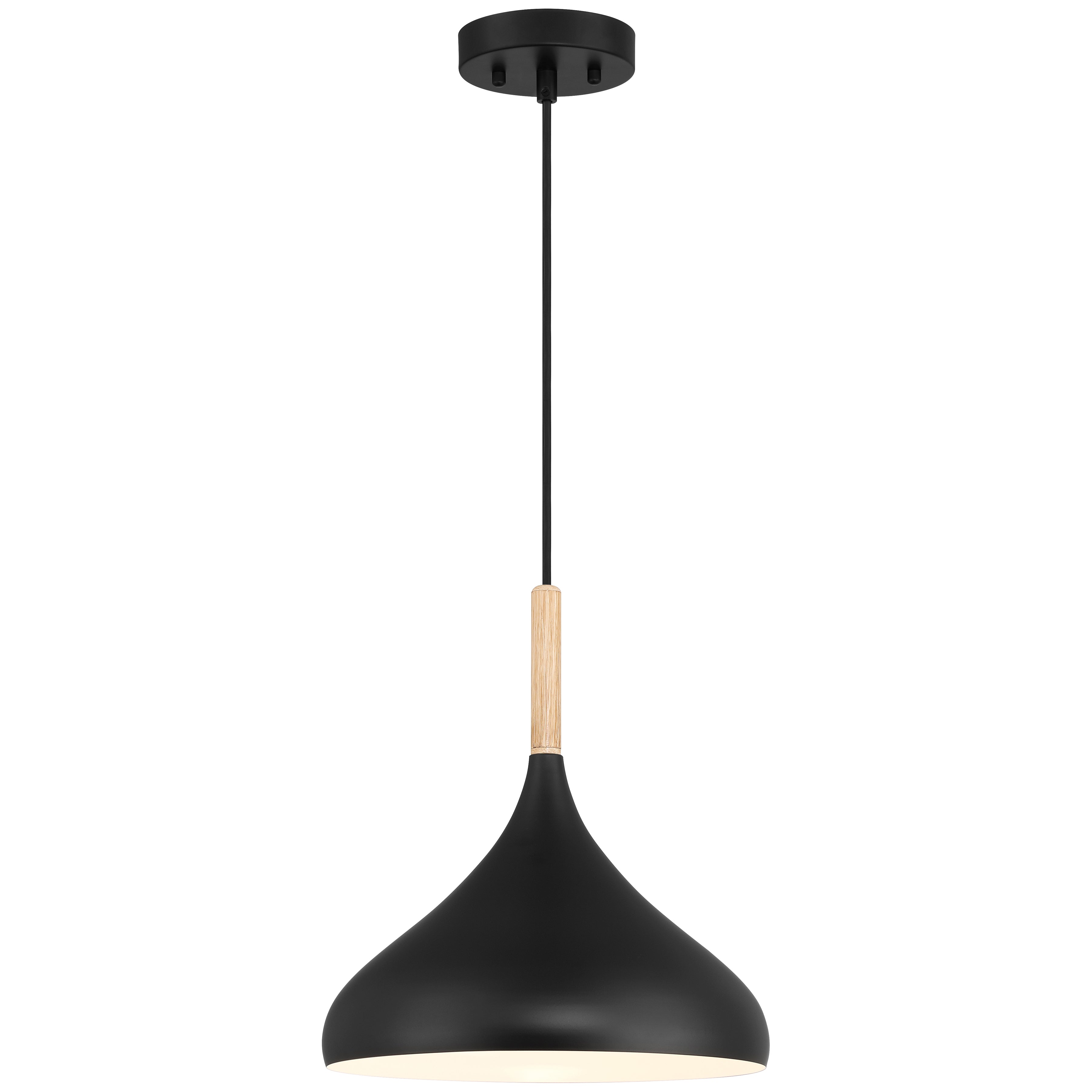 Olivia 1 Light Pendant, Black
