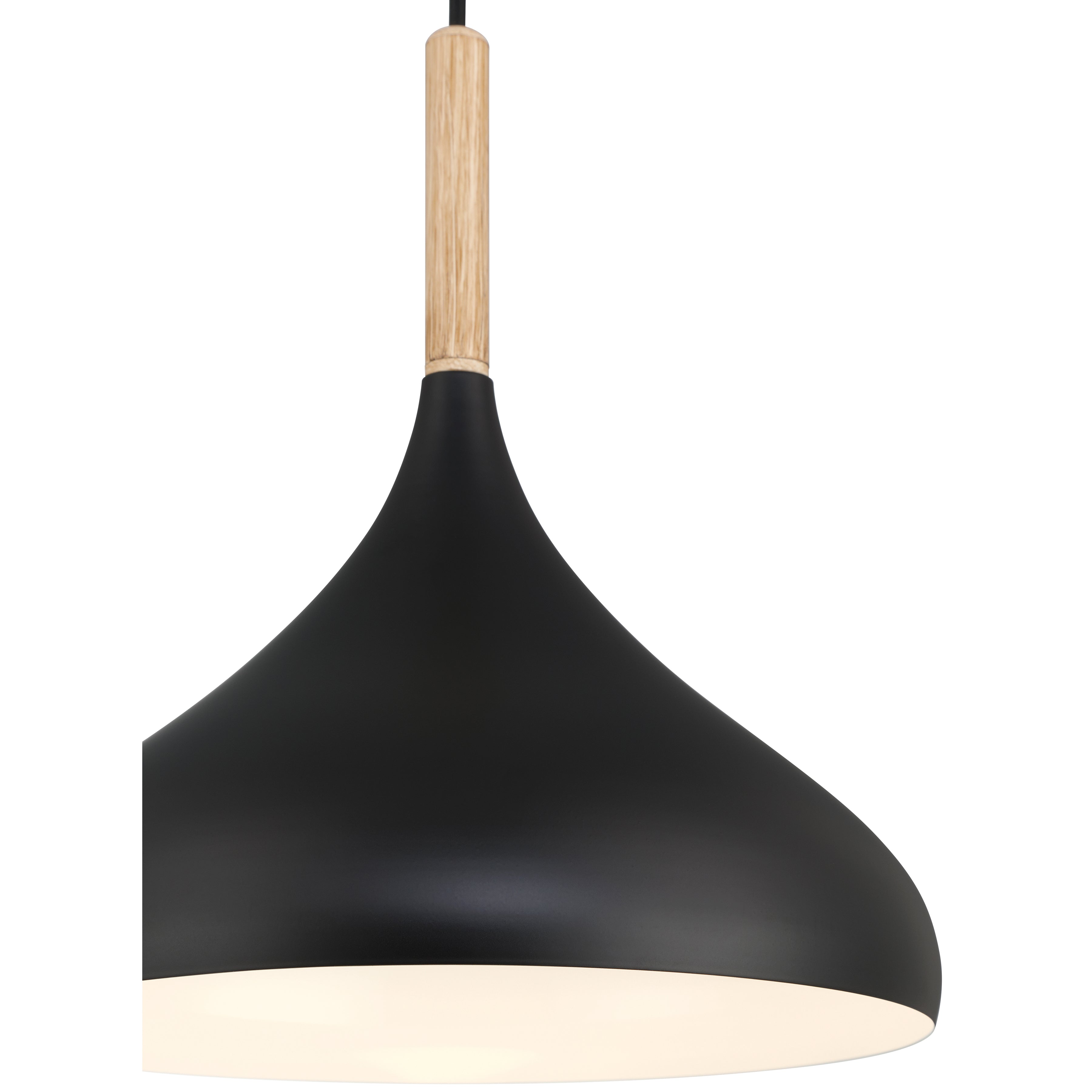 Olivia 1 Light Pendant, Black