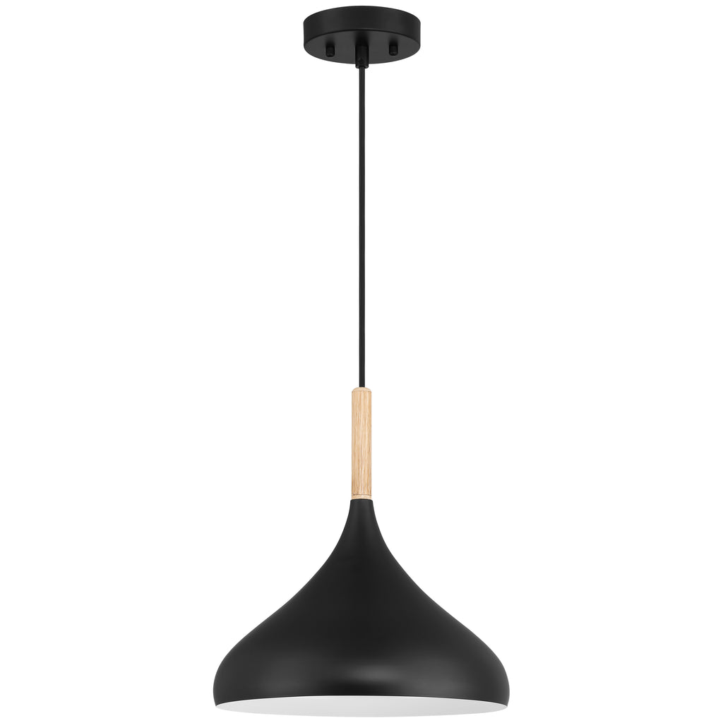 Olivia 1 Light Pendant, Black
