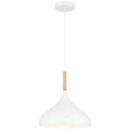Olivia 1 Light Pendant, White