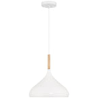 Olivia 1 Light Pendant, White