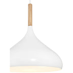 Olivia 1 Light Pendant, White