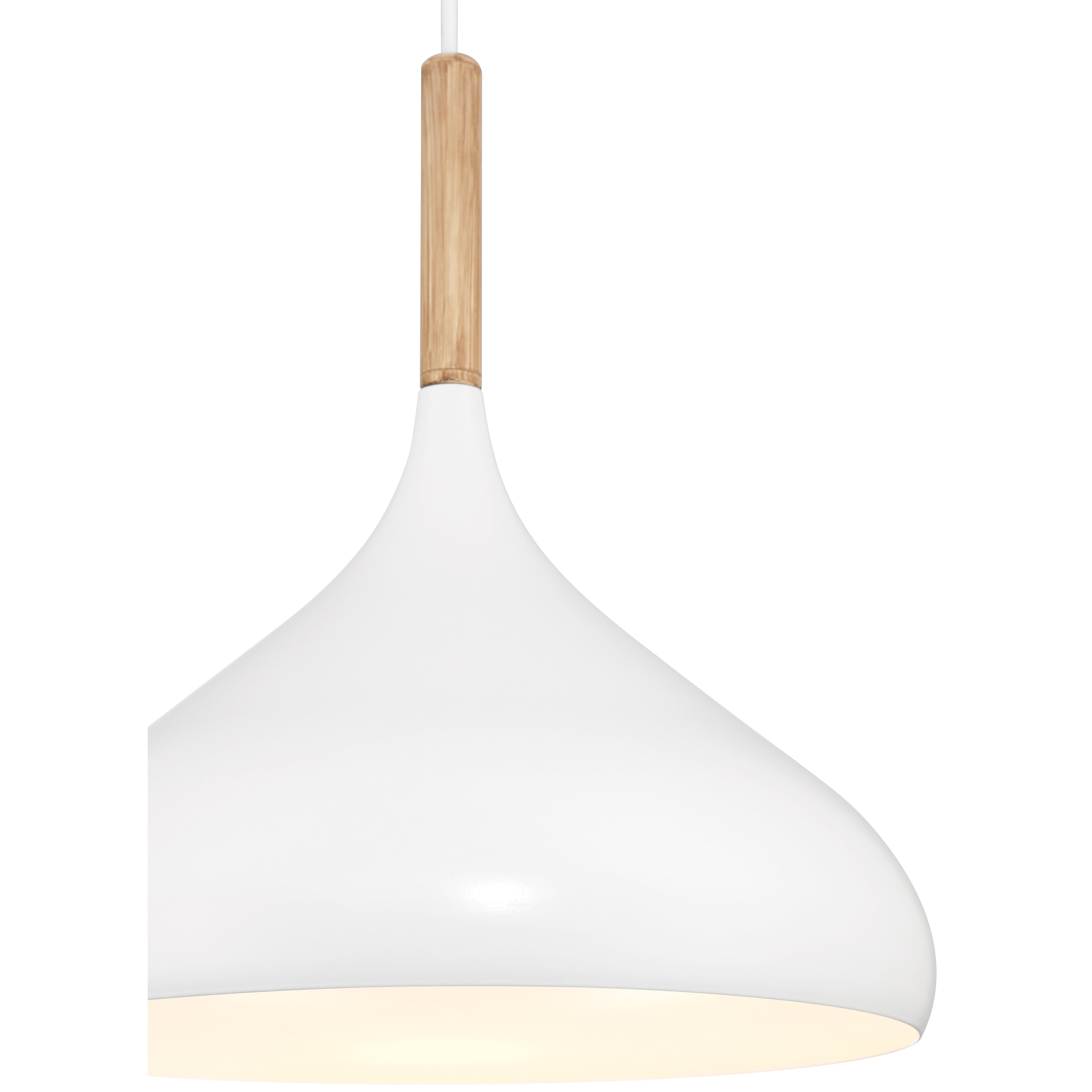 Olivia 1 Light Pendant, White