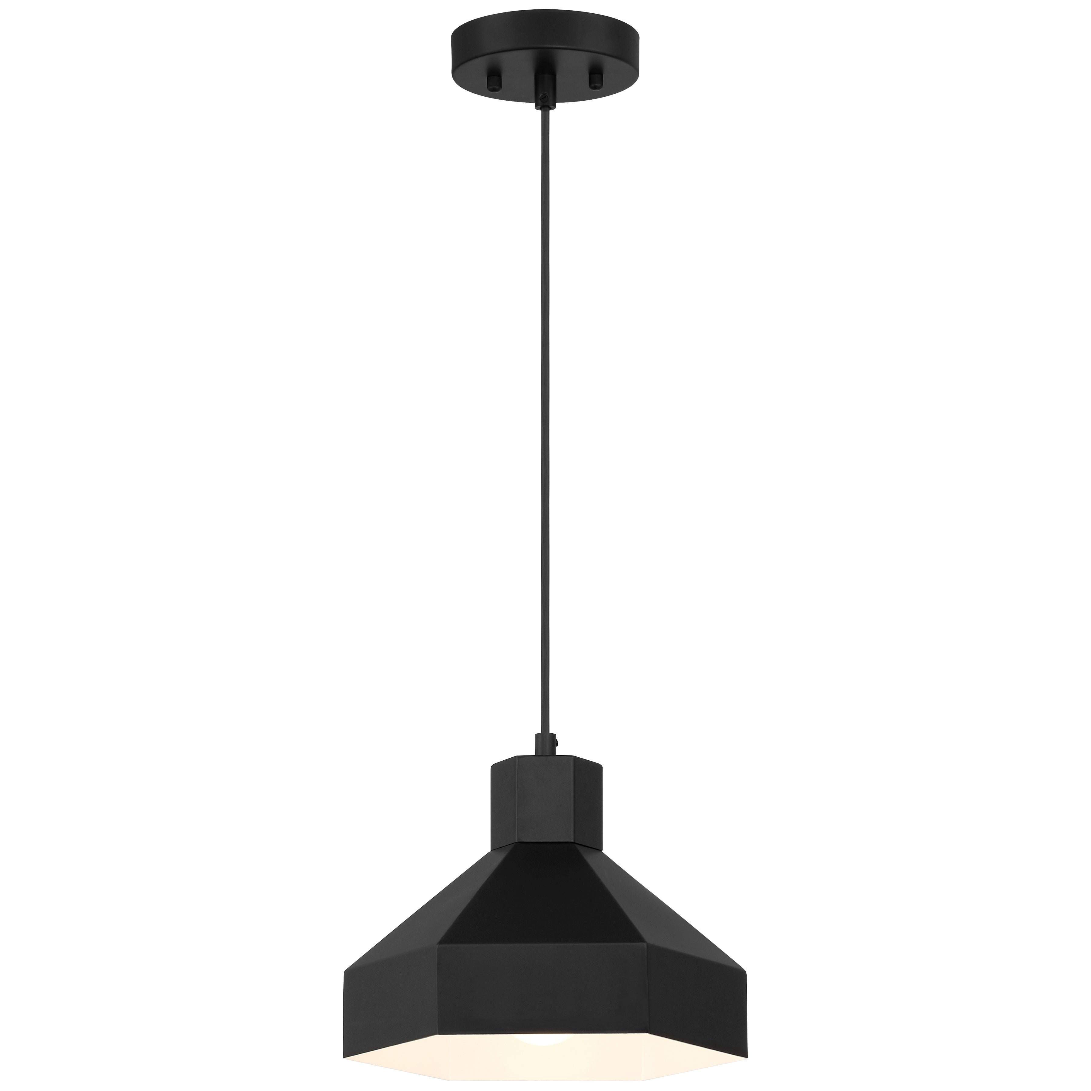 Poly 1 Light Pendant, Matte Black