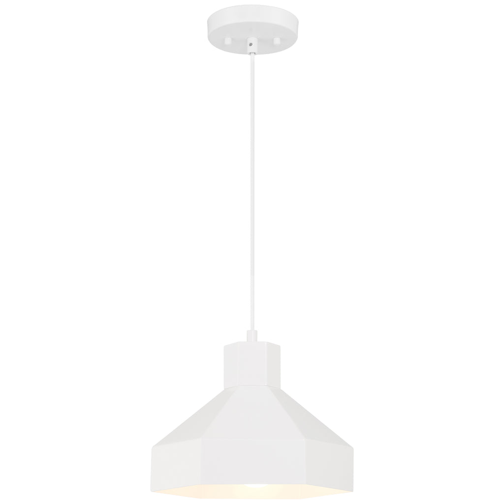 Poly 1 Light Pendant, Matte White