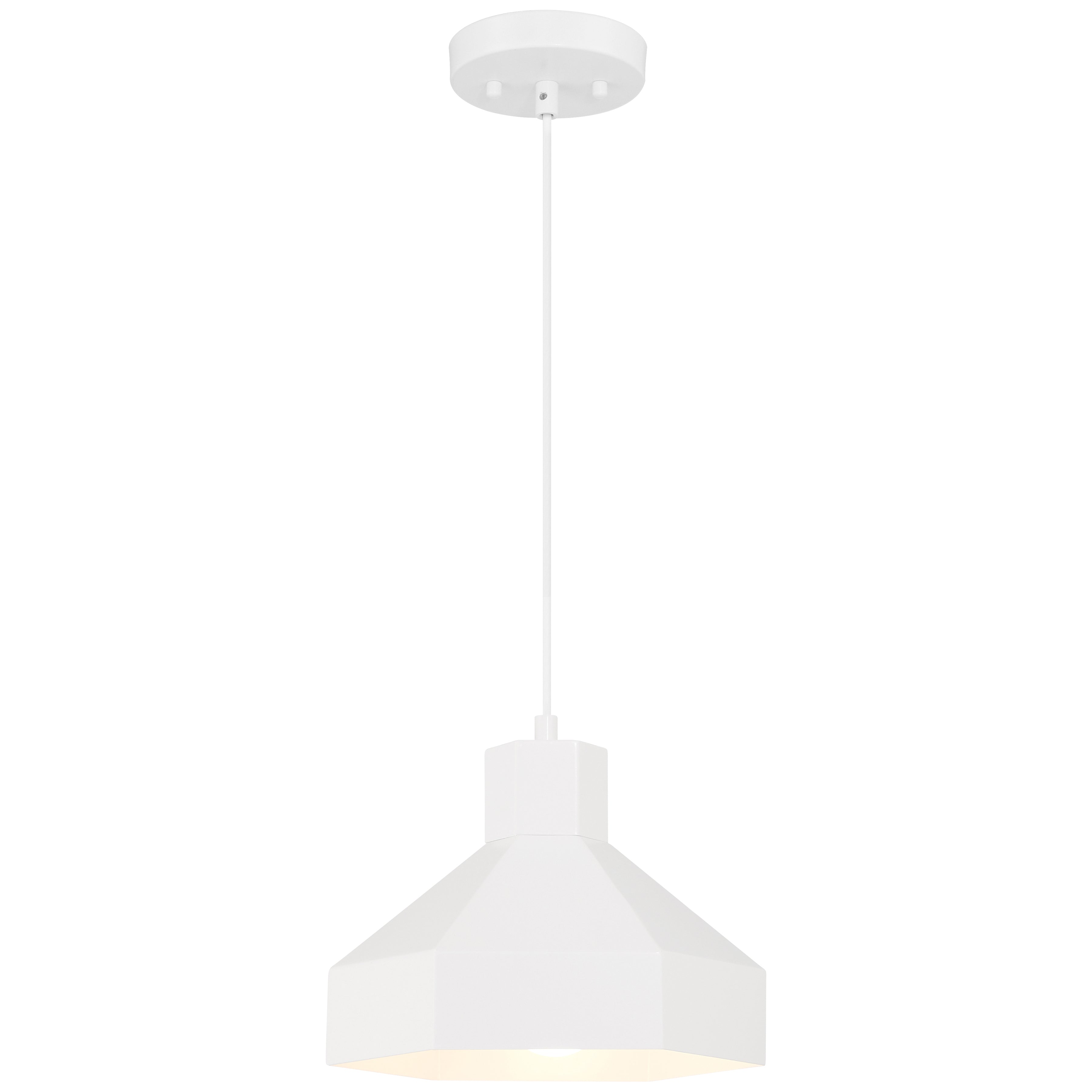 Poly 1 Light Pendant, Matte White