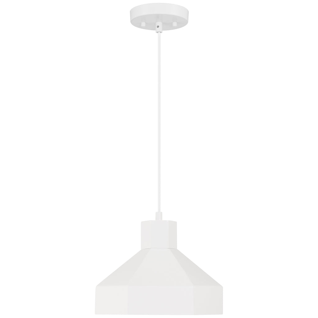 Poly 1 Light Pendant, Matte White