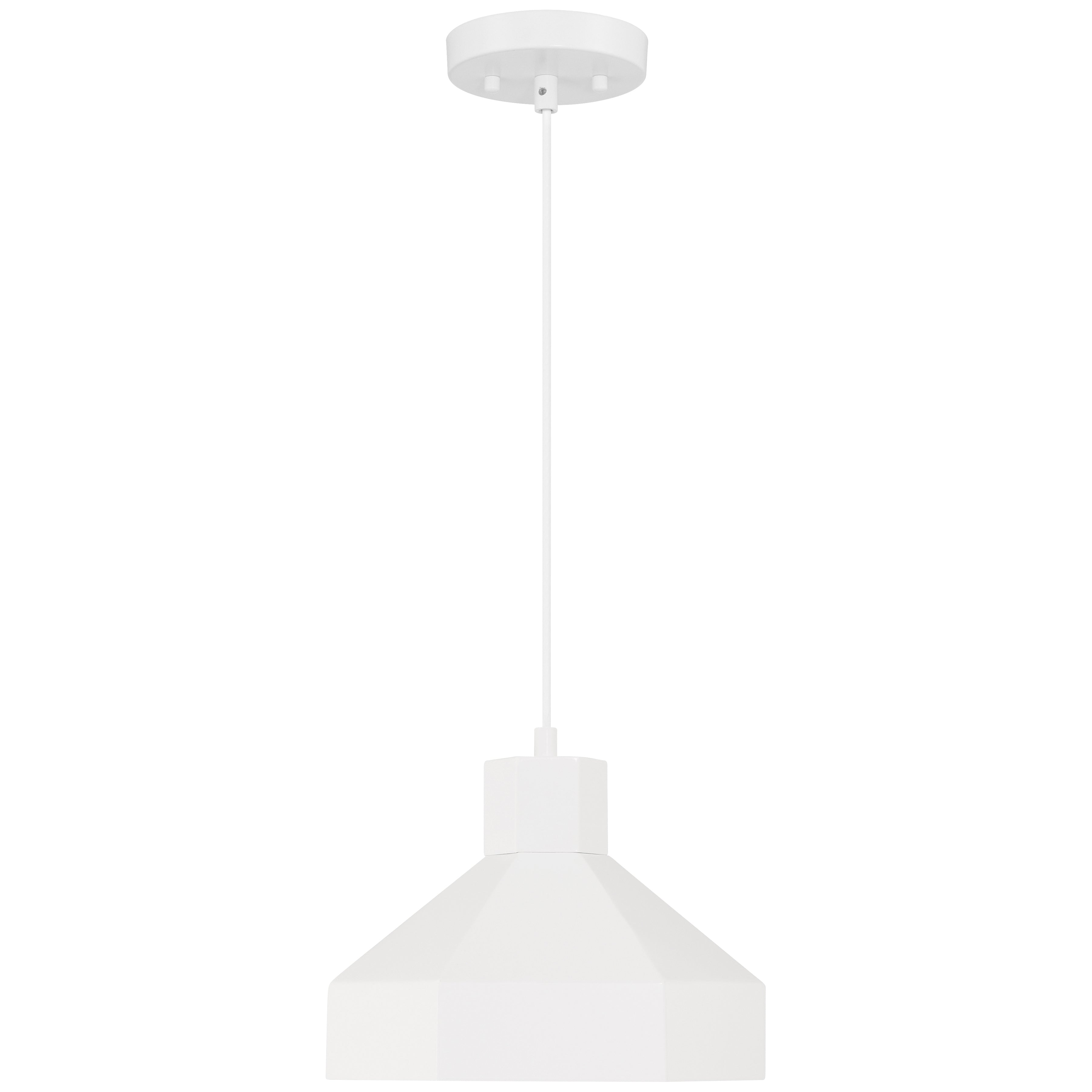 Poly 1 Light Pendant, Matte White