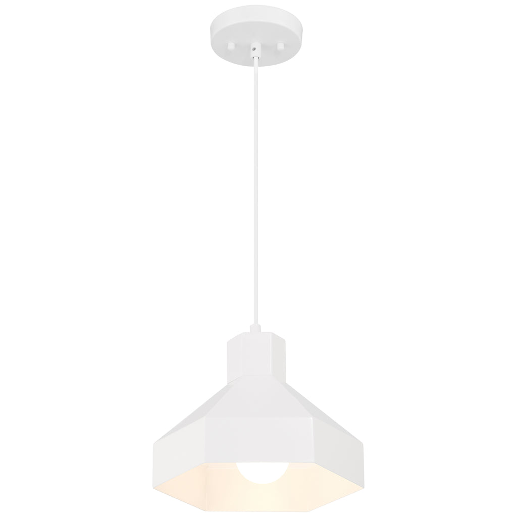 Poly 1 Light Pendant, Matte White