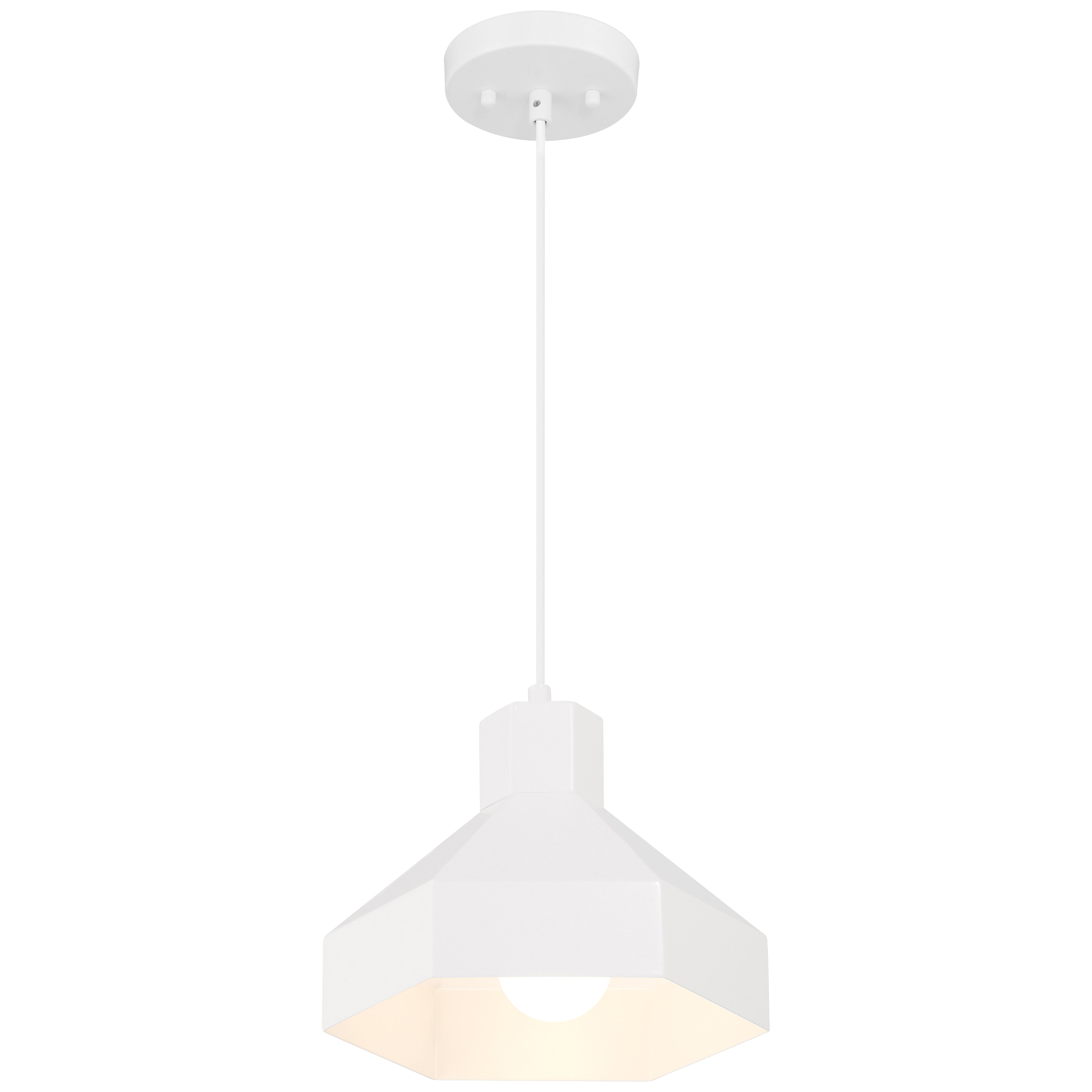 Poly 1 Light Pendant, Matte White