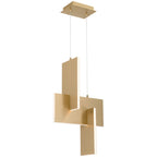 Joinery LED Pendant, Brushed Gold
