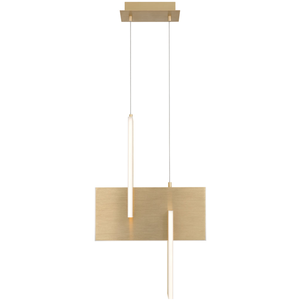 Joinery LED Pendant, Brushed Gold