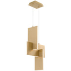 Joinery LED Pendant, Brushed Gold