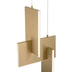 Joinery LED Pendant, Brushed Gold