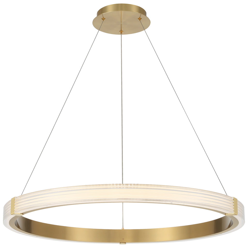 Panache 3CCT LED Pendant, Antique Brushed Brass