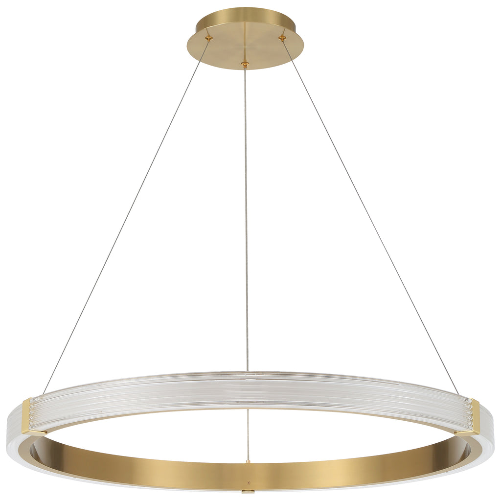 Panache 3CCT LED Pendant, Antique Brushed Brass