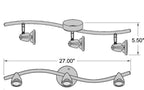 Access Lighting Cobra 3 Light LED Semi-Flush Spotlight, image 2