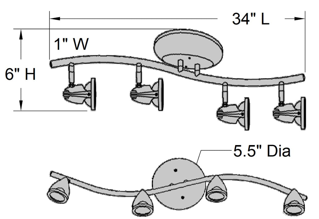 Access Lighting Cobra 4 Light Adjustable LED Track, image 2