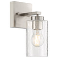 Ellie 1 Light Wall Sconce, Brushed Steel
