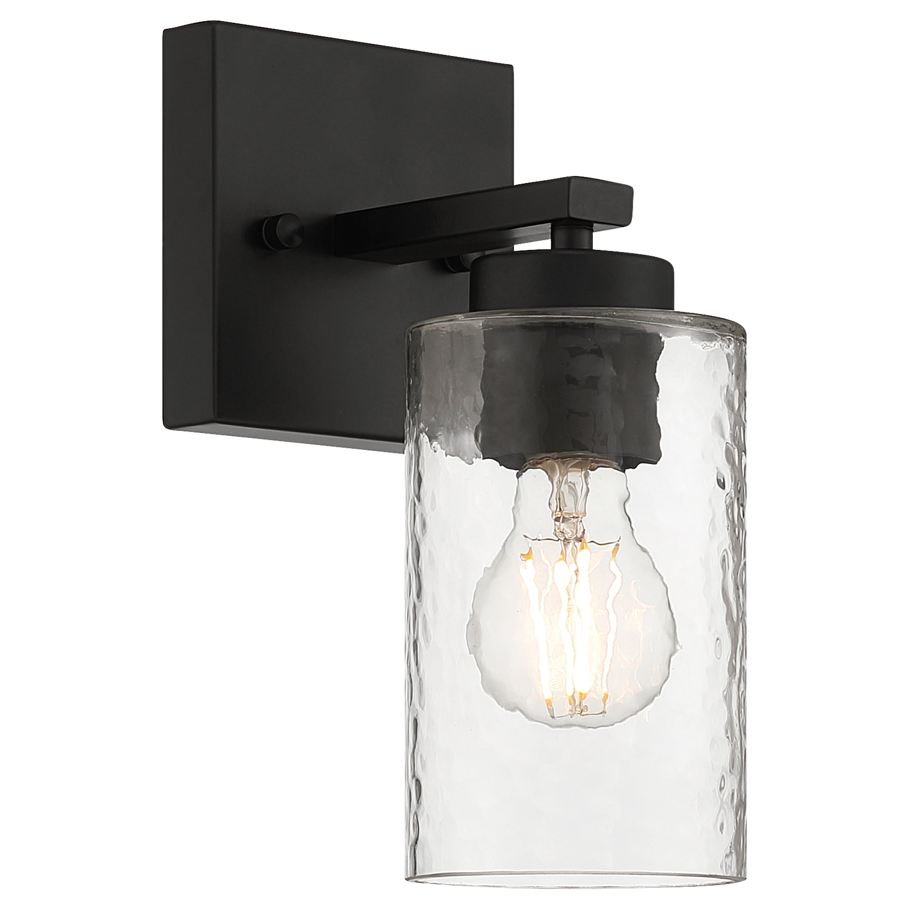 Ellie 1 Light Wall Sconce, Matte Black