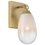 Ombre 1 Light Wall Sconce, Antique Brass