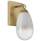 Ombre 1 Light Wall Sconce, Antique Brass