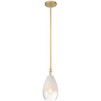 Ombre 1 Light Pendant, Antique Brass