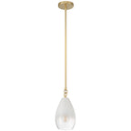 Ombre 1 Light Pendant, Antique Brass