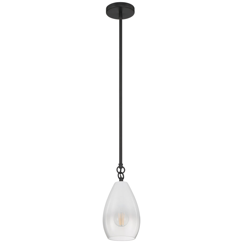 Ombre 1 Light Pendant, Black