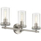 Lily 3 Light Vanity, Brushed Steel