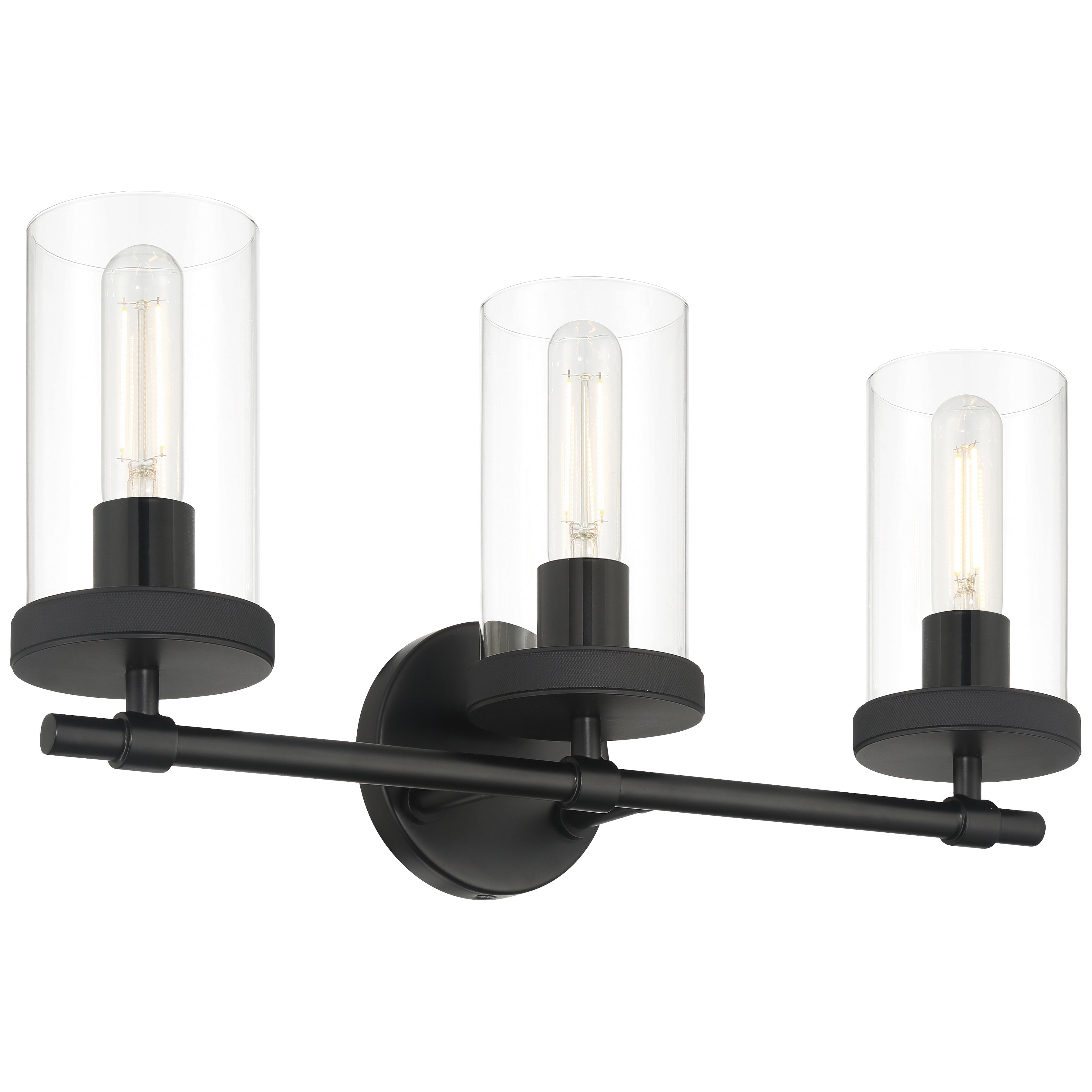Lily 3 Light Vanity, Matte Black