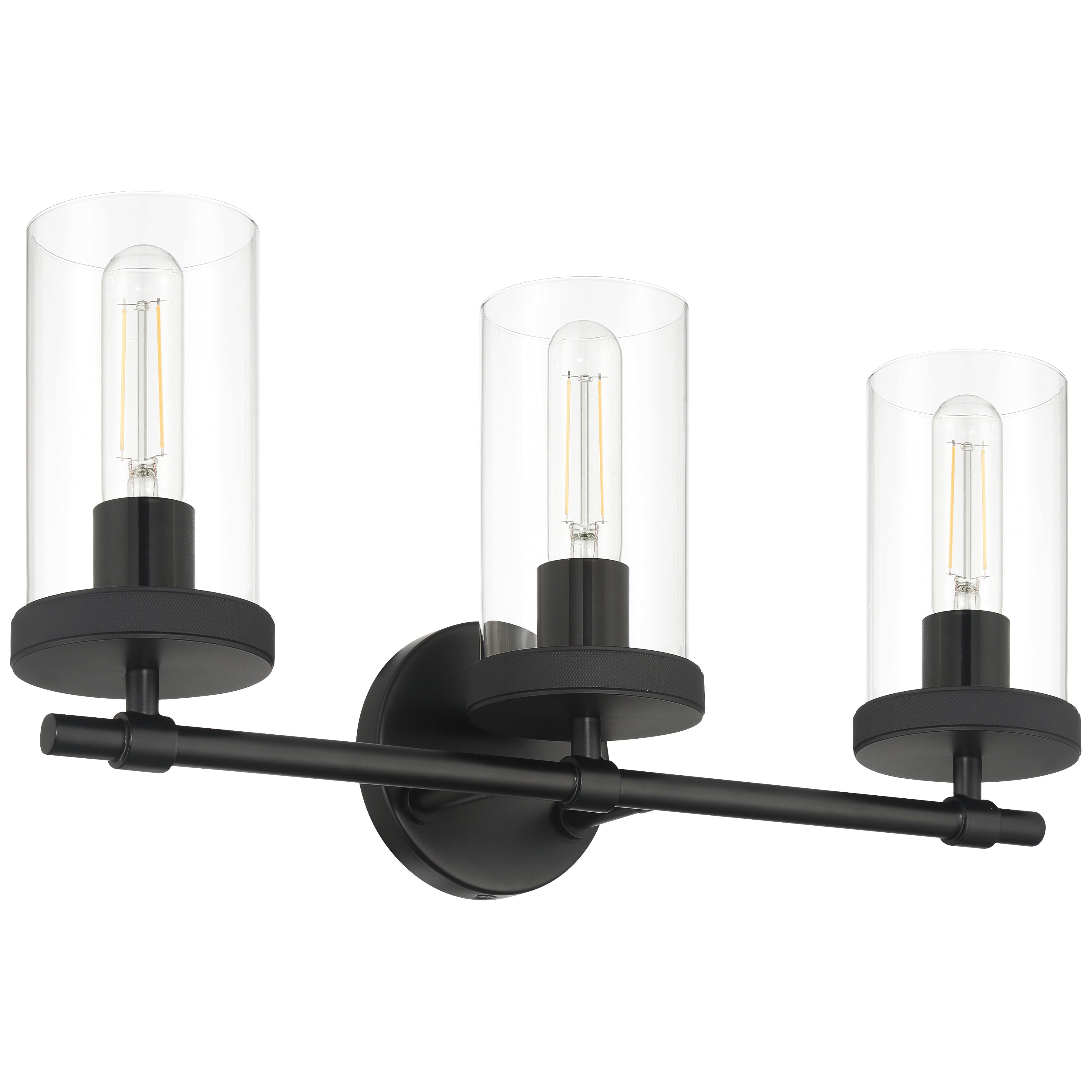Lily 3 Light Vanity, Matte Black