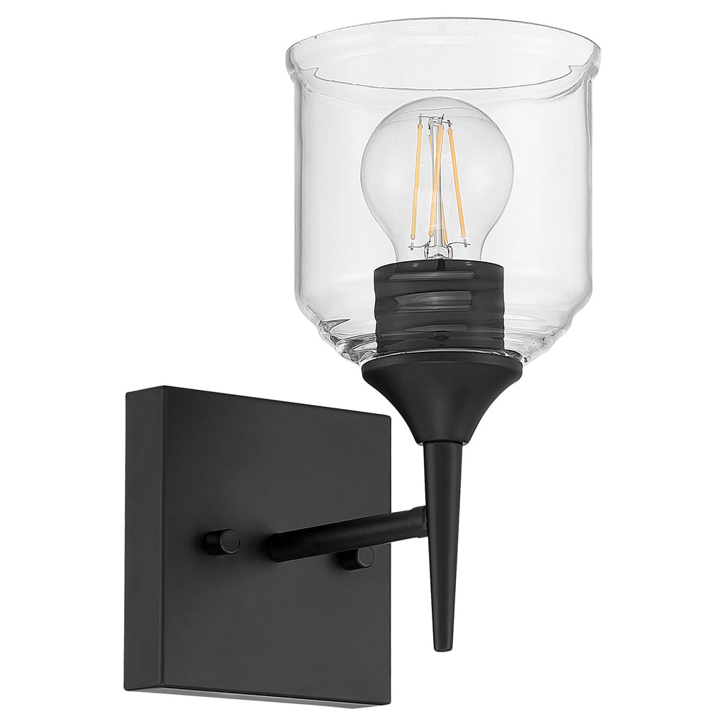 Beacon 1 Light Wall Sconce, Matte Black