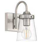 Dickens 1 Light Wall Sconce, Brushed Steel