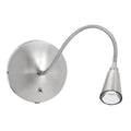Bunk Gooseneck LED Wall Reading Light, Brushed Steel