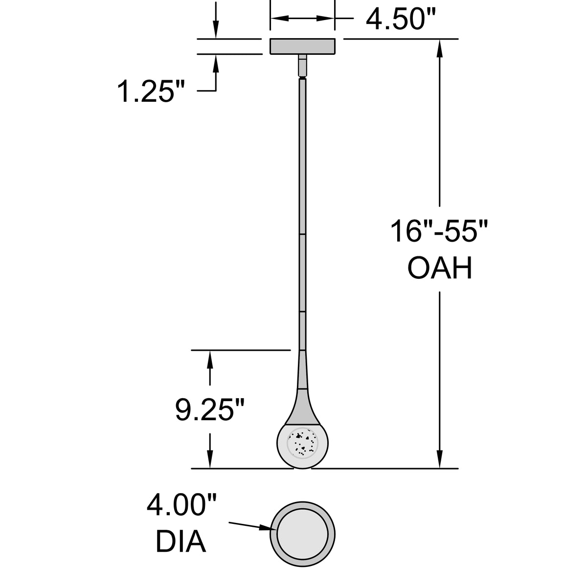 Access Lighting Georgia 3CCT LED Pendant, Chrome, image 3