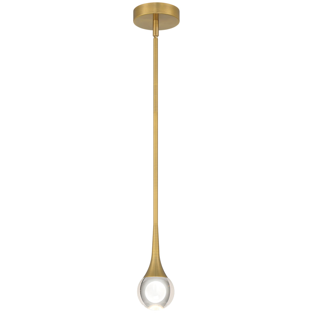 Georgia 3CCT LED Pendant, Antique Brushed Brass