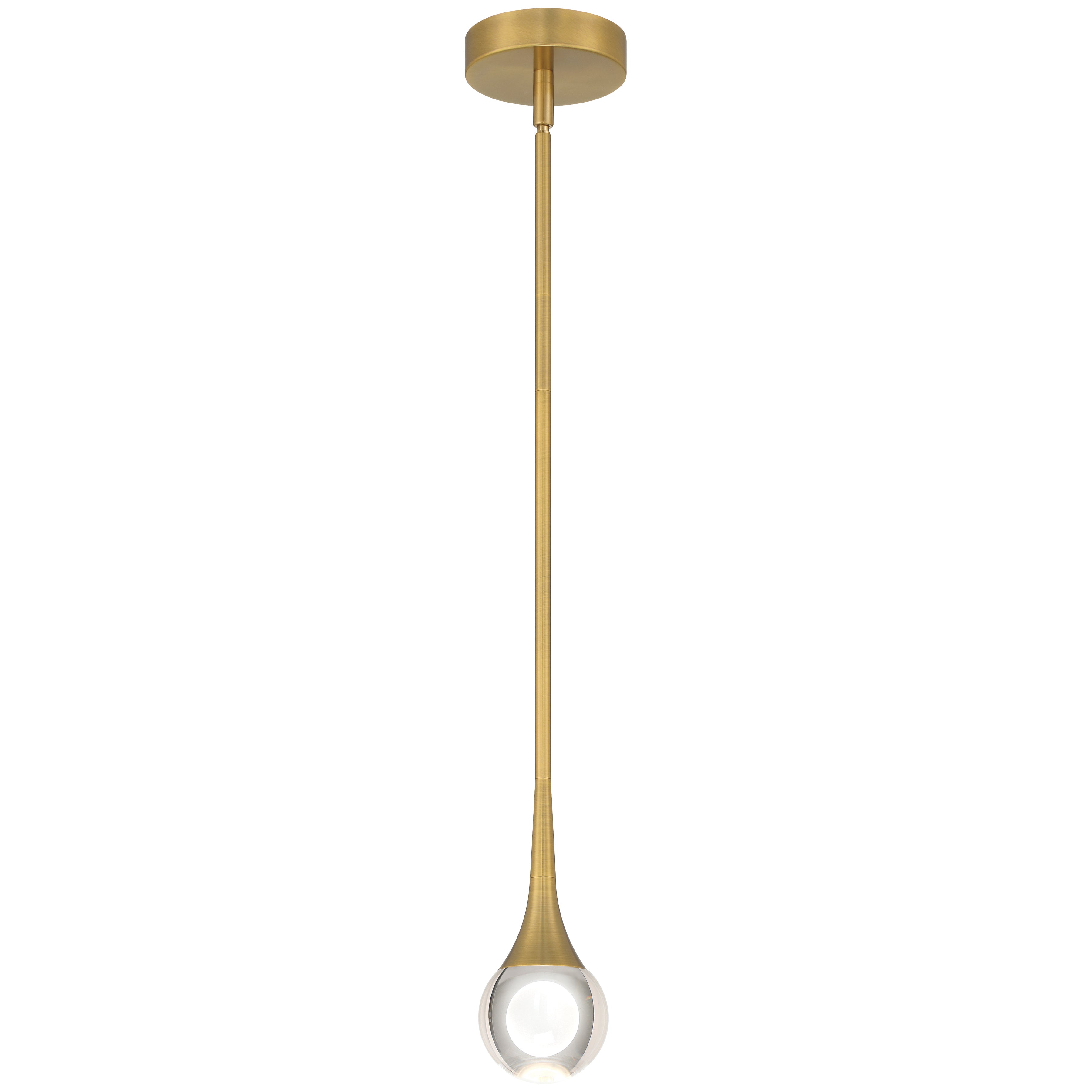 Georgia 3CCT LED Pendant, Antique Brushed Brass