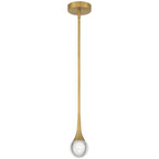 Georgia 3CCT LED Pendant, Antique Brushed Brass