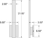 Access Lighting Haus LED Wall Sconce, White, image 3
