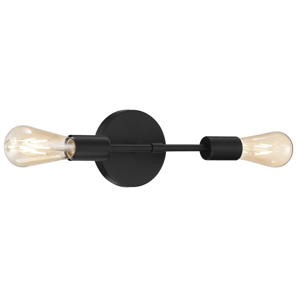 Access Lighting Iconic 2 Light LED Wall Sconce, Matte Black