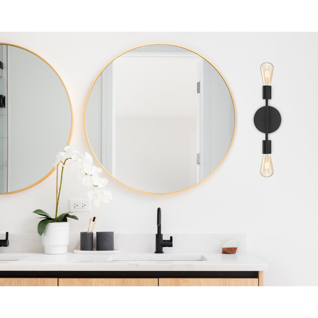 Access Lighting Iconic 2 Light LED Wall Sconce, Matte Black, image 2