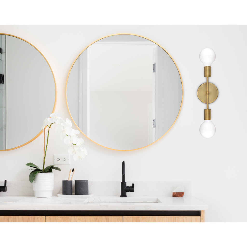 Access Lighting Iconic G 2 Light LED Wall Sconce, Antique Brushed Brass, image 2