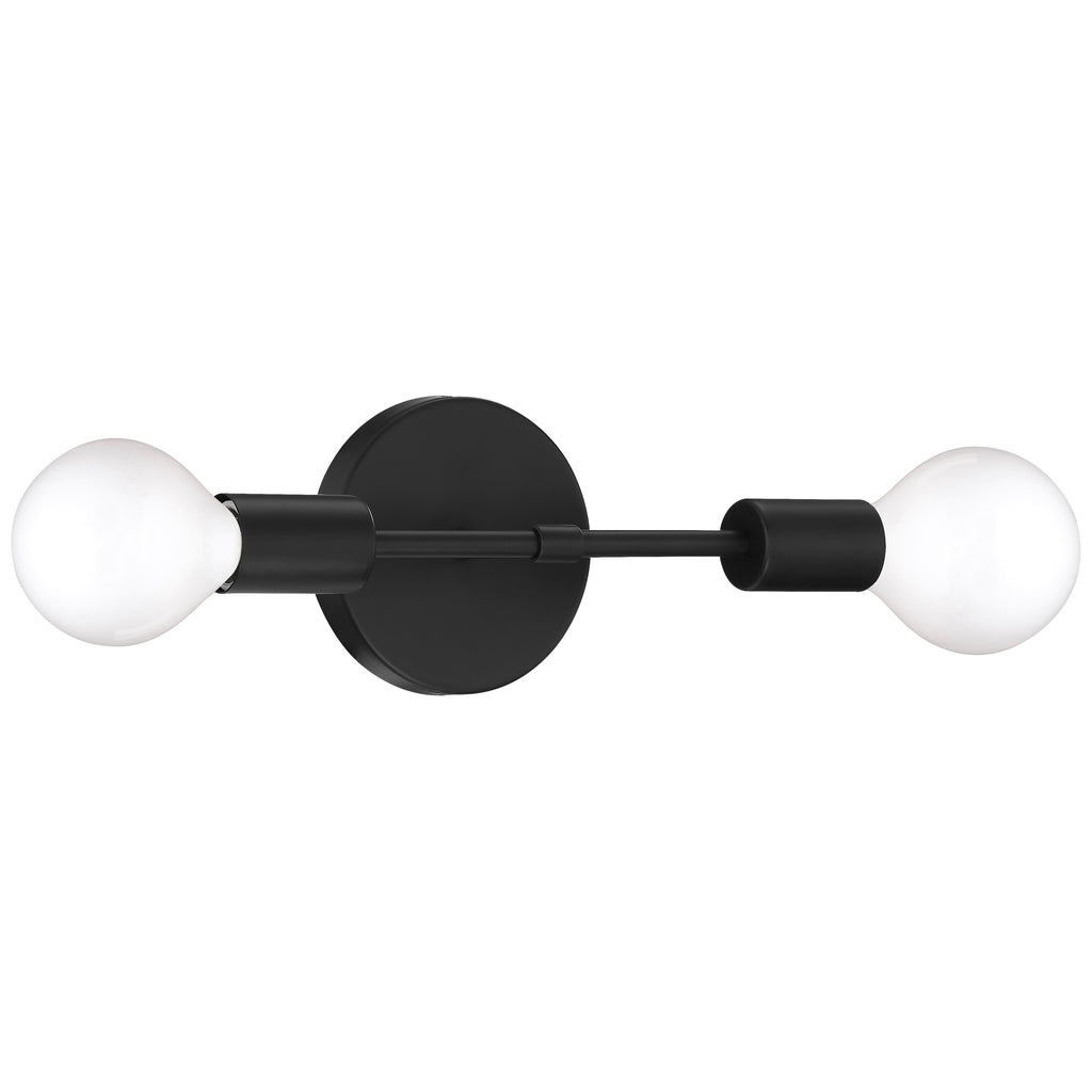 Access Lighting Iconic G 2 Light LED Wall Sconce, Matte Black