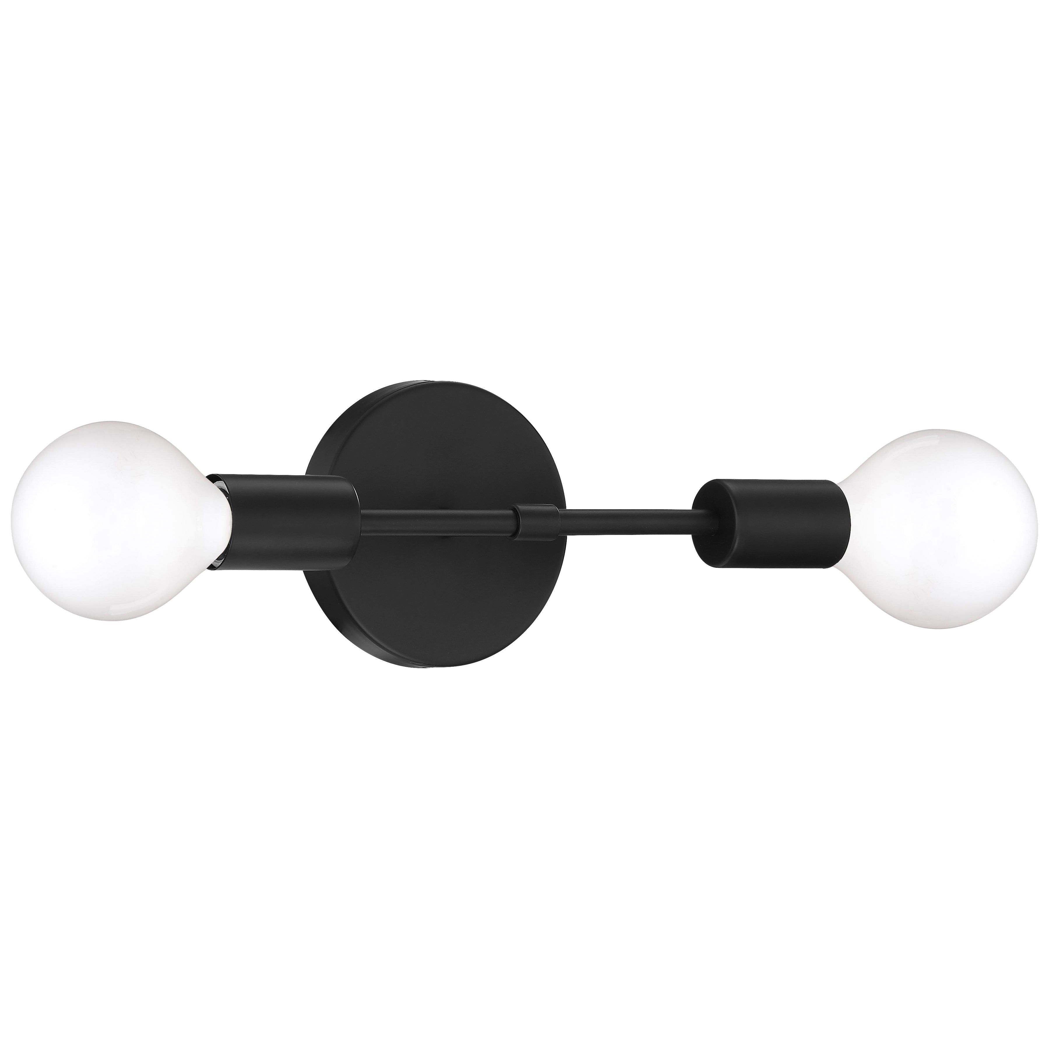 Iconic G 2 Light LED Wall Sconce, Matte Black